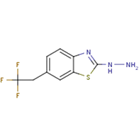 2-hydrazinyl-6-(2,2,2-trifluoroethyl)-1,3-
          benzothiazole