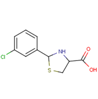 2-(3-chlorophenyl)-1,3-thiazolidine-4-carboxylic acid
