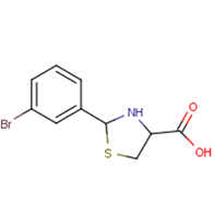 2-(3-bromophenyl)-1,3-thiazolidine-4-carboxylic acid