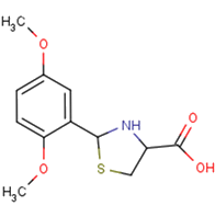 2-(2,5-dimethoxyphenyl)-1,3-thiazolidine-4-carboxylic acid