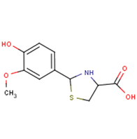 2-(4-hydroxy-3-methoxyphenyl)-1,3-thiazolidine-4-carboxylic acid