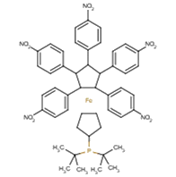 1-di-tert-butylphosphino-1',2',3',4',5'-penta(4-nitrophenyl)ferrocene