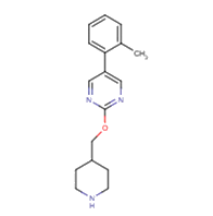 5-(2-methylphenyl)-2-(piperidin-4-ylmethoxy)pyrimidine; HCL salt