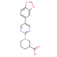 1-[5-(2H-1,3-benzodioxol-5-yl)pyrimidin-2-yl]piperidine-3-carboxylic acid