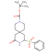 tert-butyl 8-(benzenesulfonyl)-10-oxo-3,9- diazaspiro[5.5]undecane-3-carboxylate