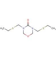 3,5-bis[(ethylsulfanyl)methyl]-1,3,5-oxadiazinan-4- one
