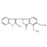 6,7-dimethoxy-3-(2-methyl-1H-indol-3-yl)-1,3- dihydro-2-benzofuran-1-one